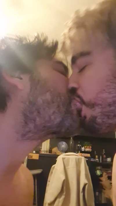 We love slowly jerking our dicks together with slow sensual kisses. Raf (22) and Kal (41)