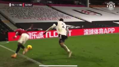 I love how Fred continues to win the ball back, despite being fouled