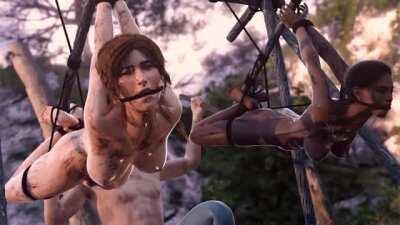 Lara and Sheva on a relaxing adventure (FatCat17) [Tomb Raider, Resident Evil]