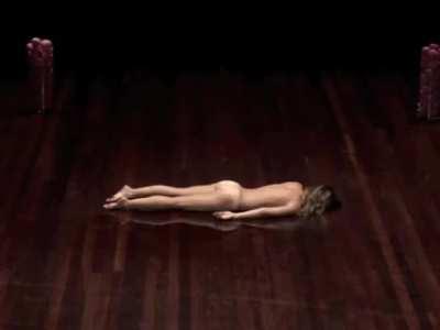 Apparently peeing on the stage and rolling over in your own urine puddle while full blasting Britney Spears is considered 