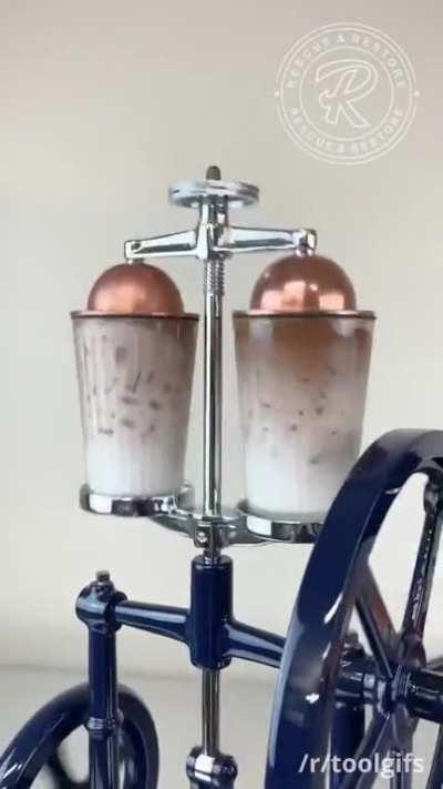 Hand crank milkshake mixer from 1890s