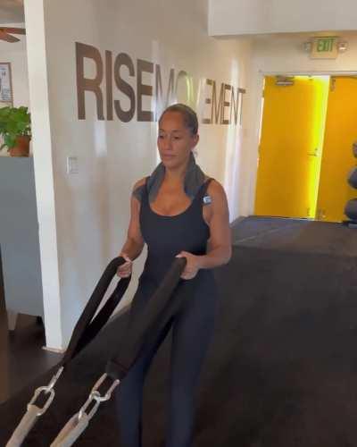 Tracee keepin her body in good shape