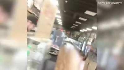 Store worker freaks out on trump supporter and he refuse to serve him.