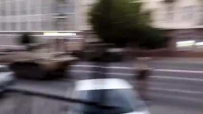 RU POV: Tanks near MoD building in Rostov
