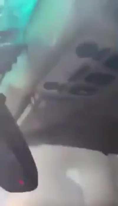 A guy driving his car while filming the Beirut explosion