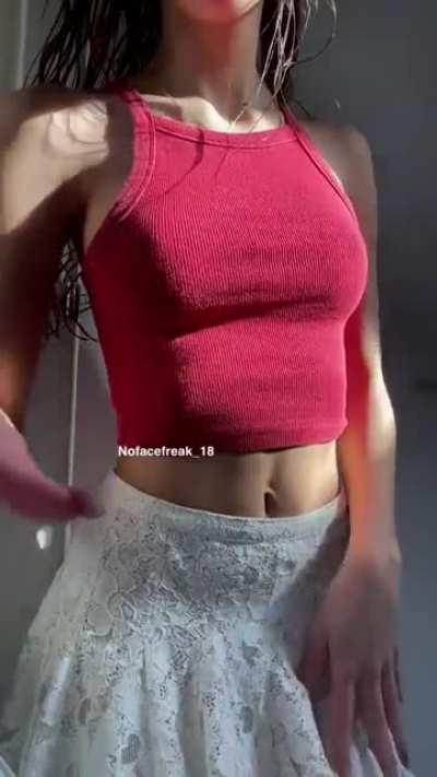 No panties and no bra so we can get faster to the sex 😛