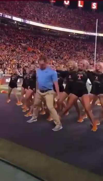 CHAD MAKES SURE THE CHOREOGRAPHY IS SAFE.