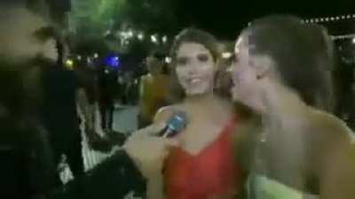 Cool drunk chick enthusiastic about big words