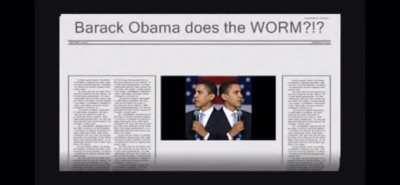 Barack Obama does the WORM!!!