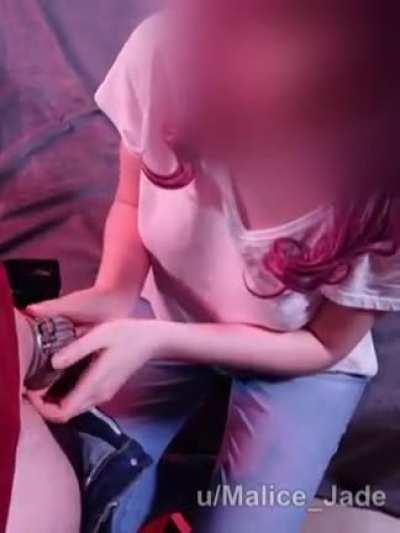 Being lazy, so I wear just old shirt and jeans. But my locked friend think it's the sexiest thing he ever saw. I love chastity 😄 Story inside