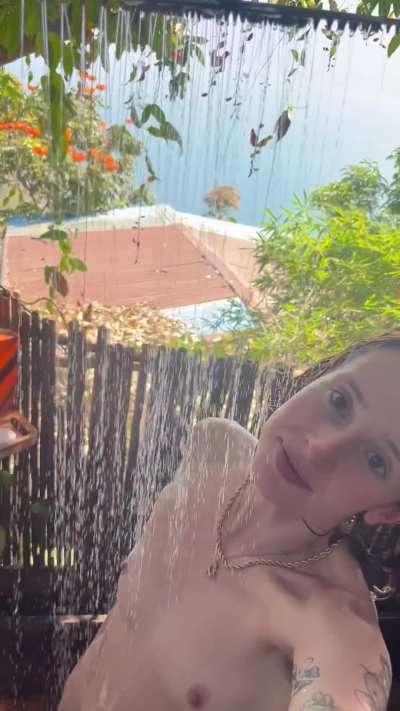 In all houses there should be outdoor showers and hopefully neighbors who observe