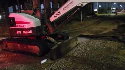 It's still going. Saw a Fiat stuck. Went back with a wench to help but they were gone.