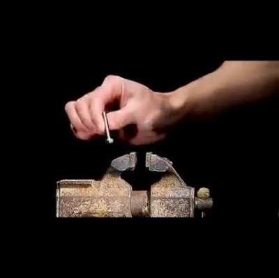 Close-up of cutting different materials in slow-motion