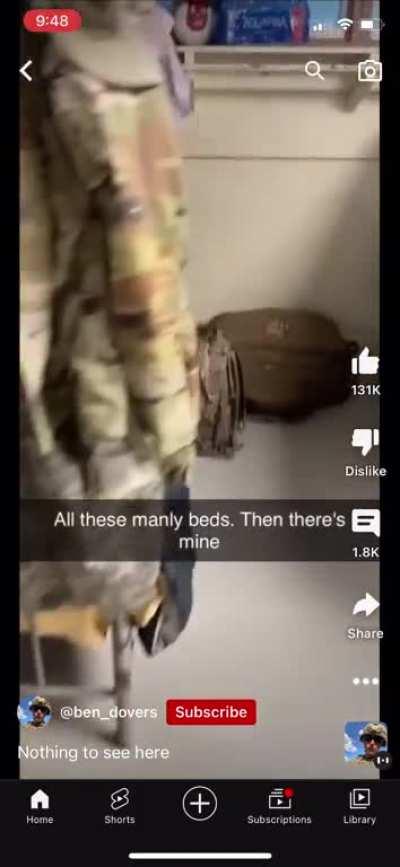 Manliest bed in the army