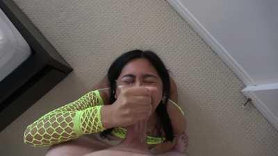 I milked his thick load all over my face!