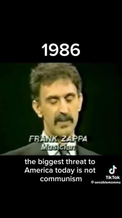 Frank Zappa warned us about Christfascism in 1986