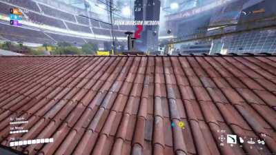 Watching this heavy literally elbow drop through a building had me cackling