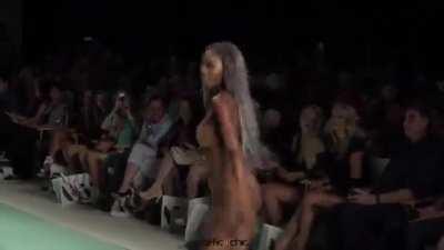 Bouncy Runway with big boob'd nip-slip