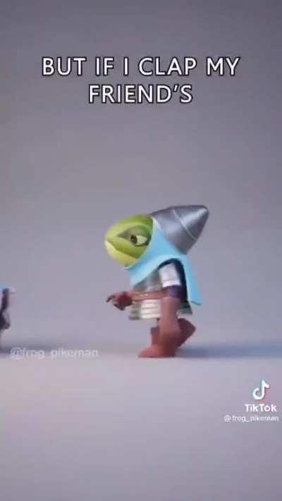 I know it's not perfect, but imagine this as Eli's adventure frog