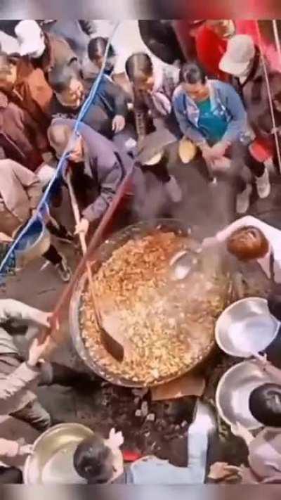 Having meals in rural China