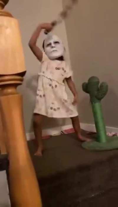 Mike Myers finding everyone in the basement