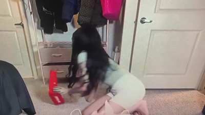 Watching her new vlog slim sexy ass