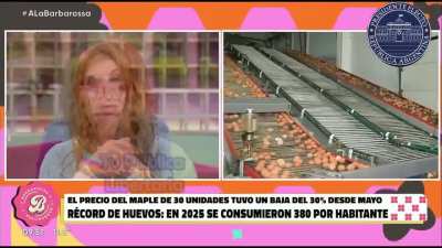 NANCY Pazos FURIOSA por la SUBA del CONSUMO. Aumento del CONSUMO de HUEVO IMPRESIONANTE: "Pero mi hipotesis es que comen huevo por ser m&aacute;s barato que la carne, no porque les GUSTE"