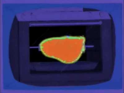 Now, this technology is new to me, but I’m pretty sure that’s Homer Simpson in the oven rotating slowly. His body temperature has risen to over 400 degrees. He’s literally stewing in his own juices.
