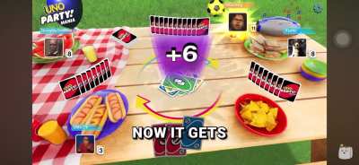 Uno with friends is fun