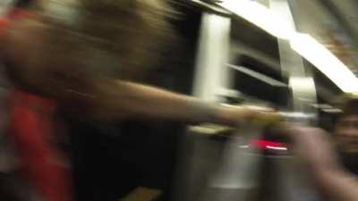 Drinking an entire bag of boxed wine in public