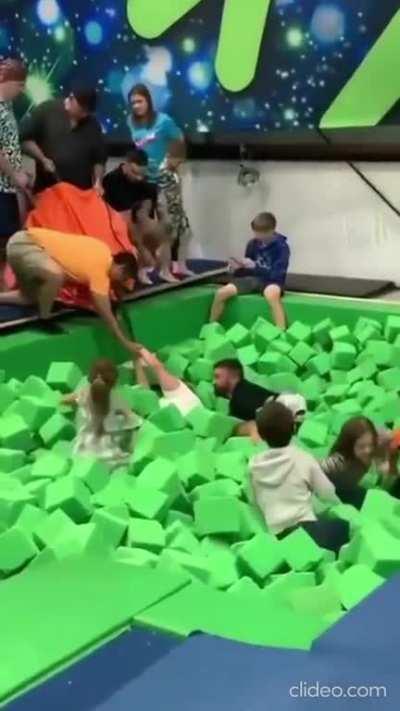 To get out of the foam pit