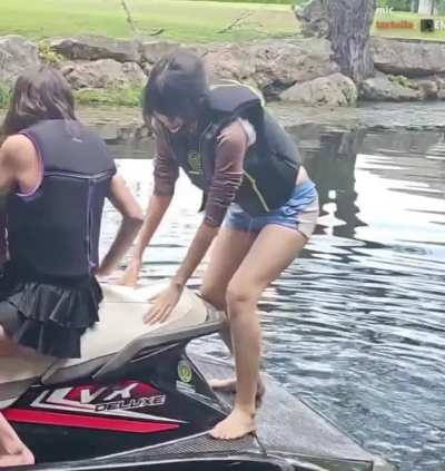 Emiru on a jet ski - June 2025