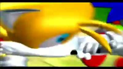 Team Sonic collides into a wall