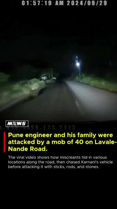 Ravi Karnani and his family were attacked by a mob of around 40 people while traveling on Lavale-Nande Road