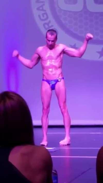 Bodybuilder overcoming cerebral palsy to accomplish his goal.
