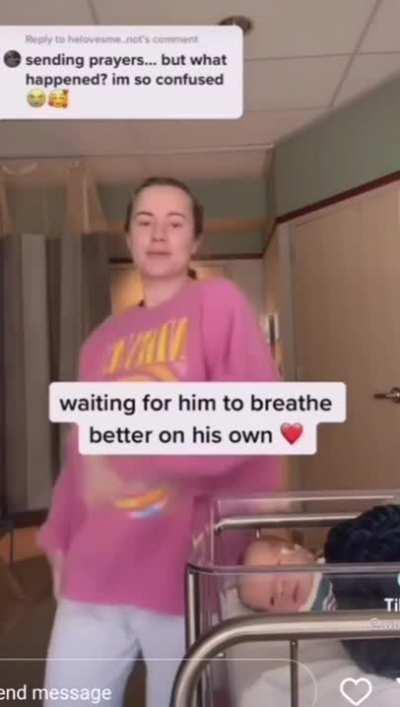 Doing Tiktok dances in hospital for your sick baby