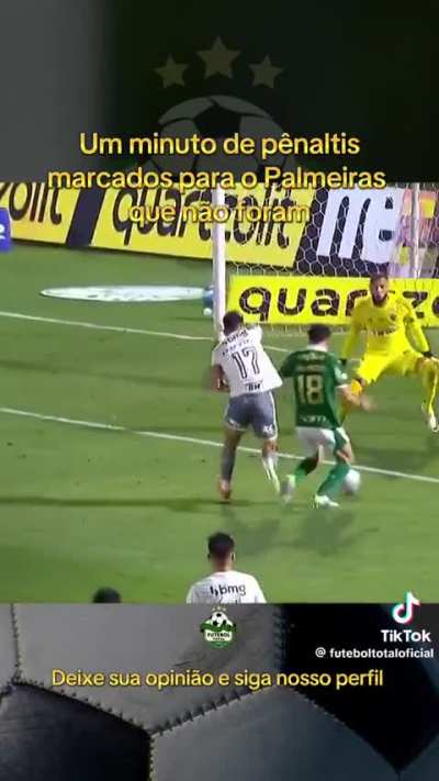 Um minuto de pênaltis duvidosos para o Palmeiras