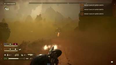 High speed chase with a charger. Shoutout to that random Helldriver 