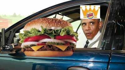 Obama wants some cheese burgers