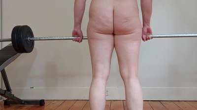 Deadlifts at home [f]