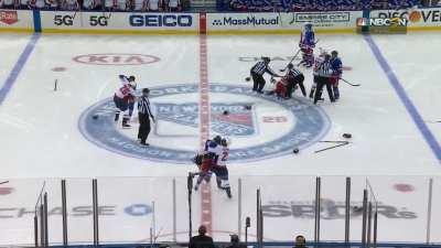 3 fights off the opening faceoff in the Capitals/Rangers matchup