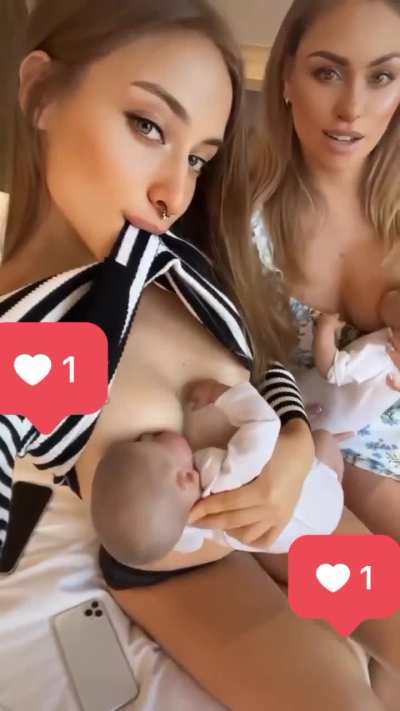 2 BFFs - breastfeeding friends forever