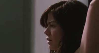 Michelle Monaghan captured and tied by the bad guy