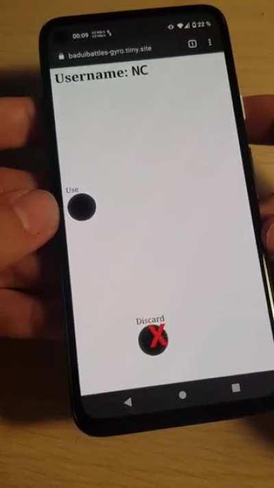 Mobile gyroscope-based login form