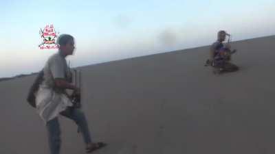 (NSFW) Houthi cameraman gets shot and chokes on his own blood