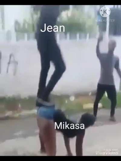 Jean getting the Asian coochie