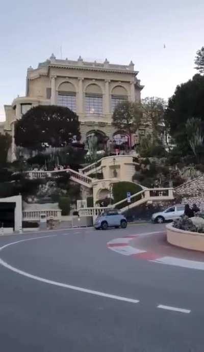 Monaco’s famous hairpin with a Citroen Ami, what could go wrong ?