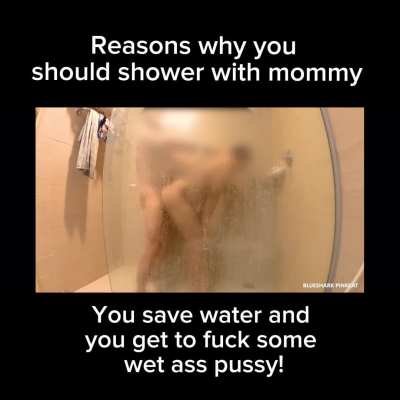 Getting nice and clean with mommy