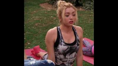 Peyton doing yoga