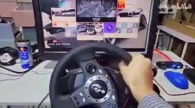 He had to switch monitors halfway through.